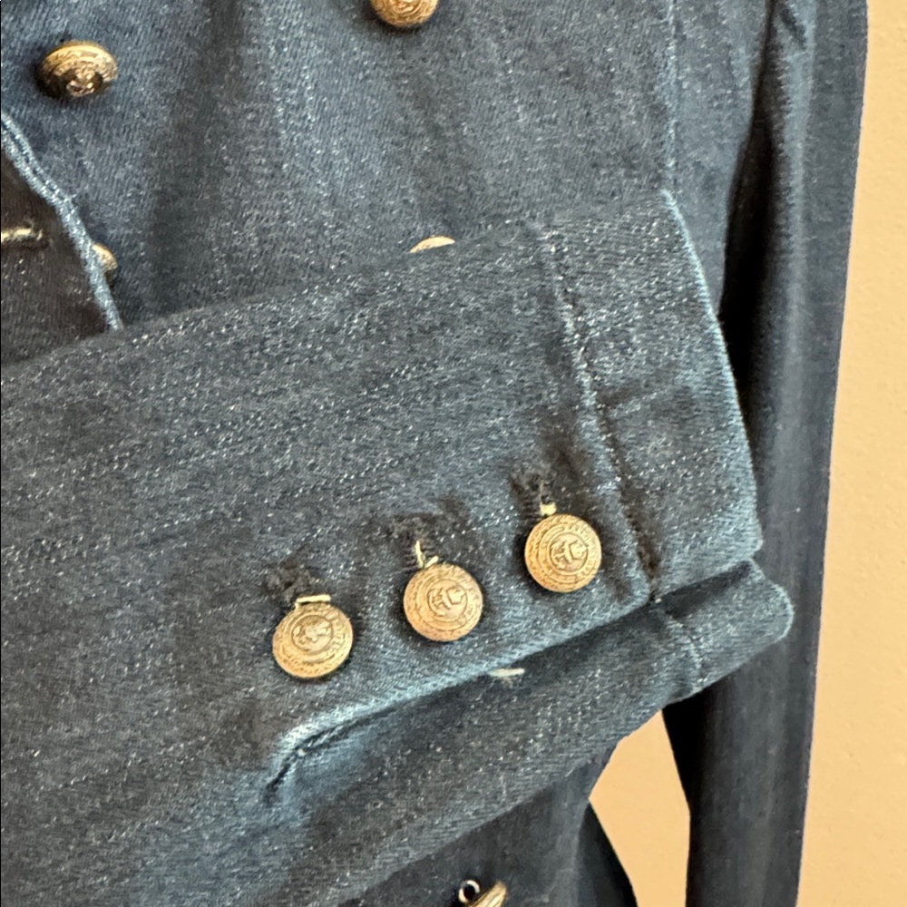 Ralph Lauren Military Style Double breasted Jean Jacket never worn. - Picture 7 of 10
